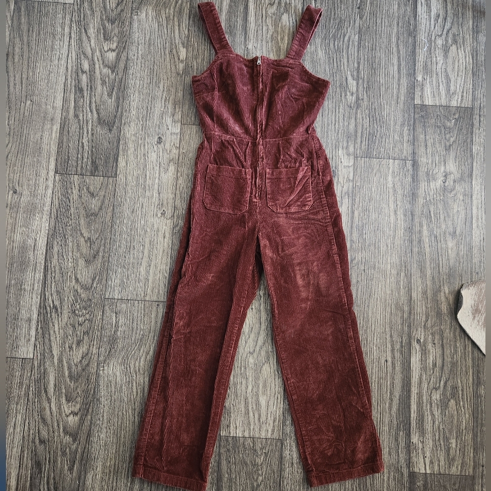 Free People Luna Corduroy Jumpsuit Overalls Size 4 - Picture 4 of 13